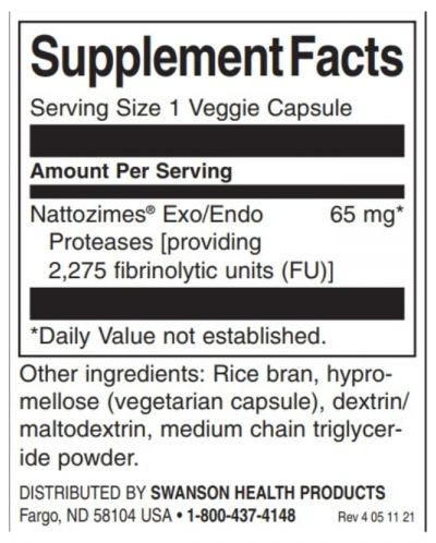 Nattozimes, 65 mg, 90 капсули, Swanson - 2