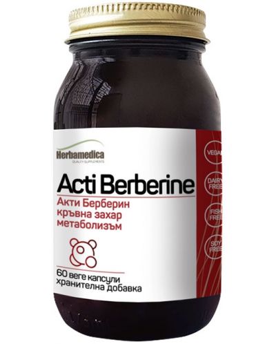 Acti Berberine, 300 mg, 60 веге капсули, Herbamedica - 1
