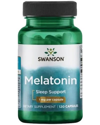 Melatonin, 1 mg, 120 капсули, Swanson - 1