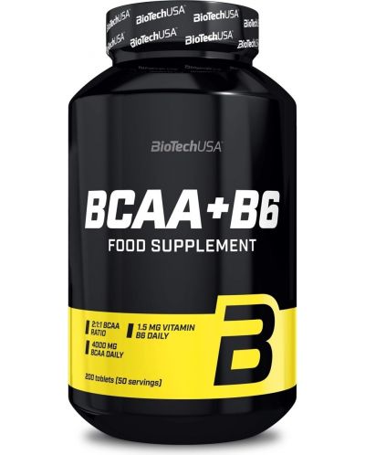 BCAA + B6, 200 таблетки, BioTech USA - 1