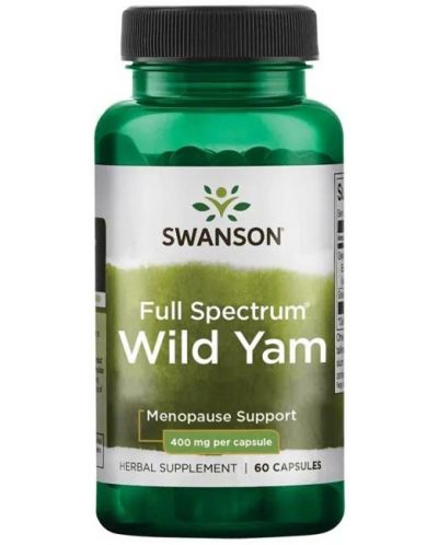 Full Spectrum Wild Yam, 400 mg, 60 капсули, Swanson - 1