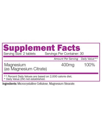 Magnesium Citrate, 400 mg, 60 таблетки, Naturalico - 2