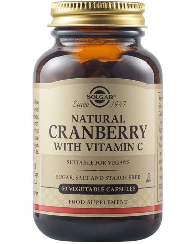 Natural Cranberry with Vitamin С, 60 капсули, Solgar - 1