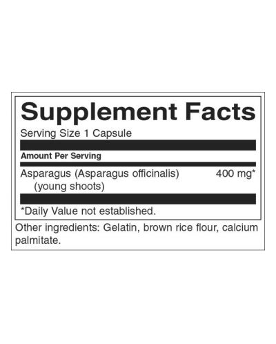 Full Spectrum Asparagus, 400 mg, 60 капсули, Swanson - 2