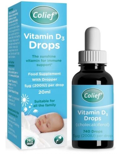 Vitamin D3 Drops, 200 IU, 20 ml, Colief - 1