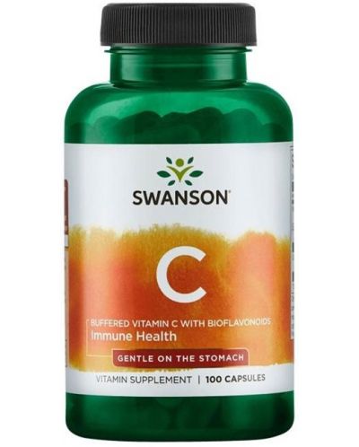 Buffered Vitamin C with Bioflavonoids, 100 капсули, Swanson - 1