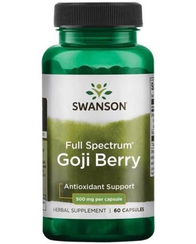 Full Spectrum Goji Berry, 500 mg, 60 капсули, Swanson - 1