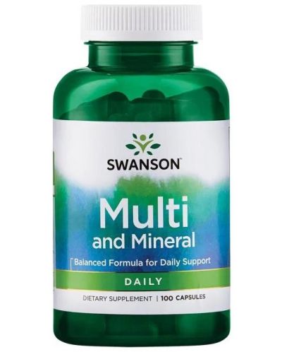 Multi and Mineral, 100 капсули, Swanson - 1