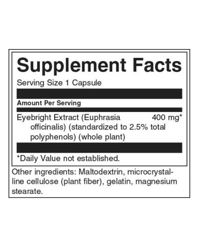Eyebright Extract, 400 mg, 60 капсули, Swanson - 2