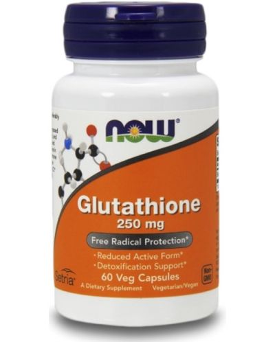 Glutathione, 250 mg, 60 капсули, Now - 1