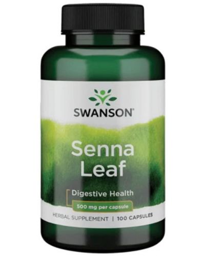 Senna Leaf, 500 mg, 100 капсули, Swanson - 1