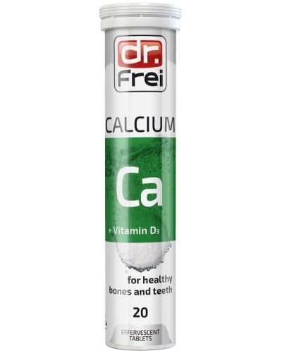 Calcium + Vitamin D3, 20 таблетки, Dr. Frei - 1