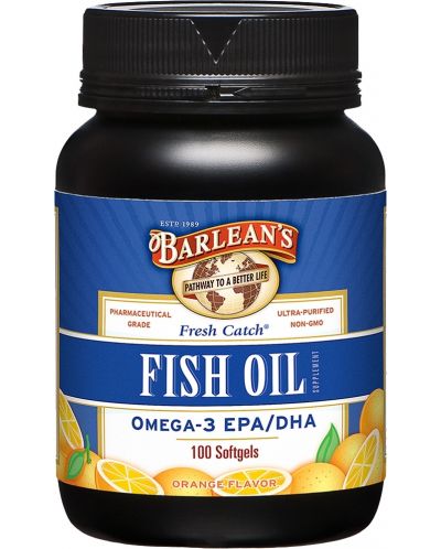 Fresh Catch Fish Oil, 100 меки капсули, Barlean's - 1