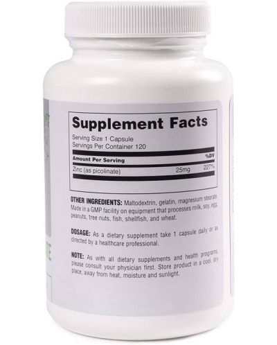 Nutrition Zinc Picolinate, 25 mg, 120 капсули, Universal - 2