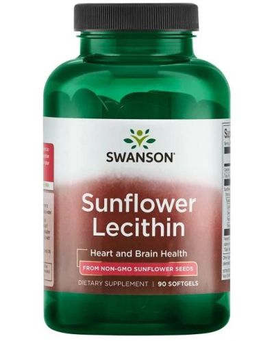 Sunflower Lecithin, 90 капсули, Swanson - 1