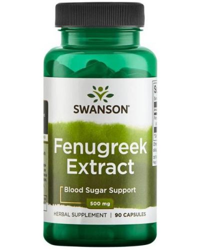 Fenugreek Extract, 500 mg, 90 капсули, Swanson - 1
