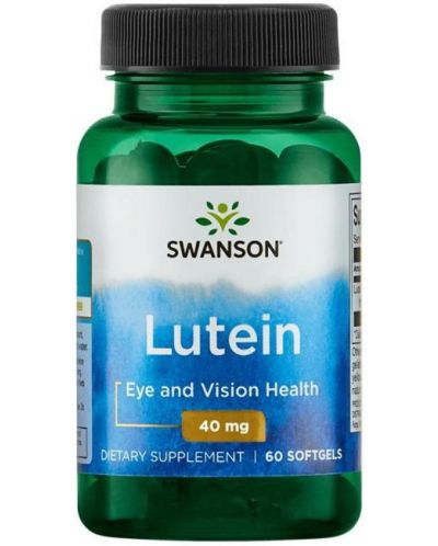Lutein, 40 mg, 60 меки капсули, Swanson - 1