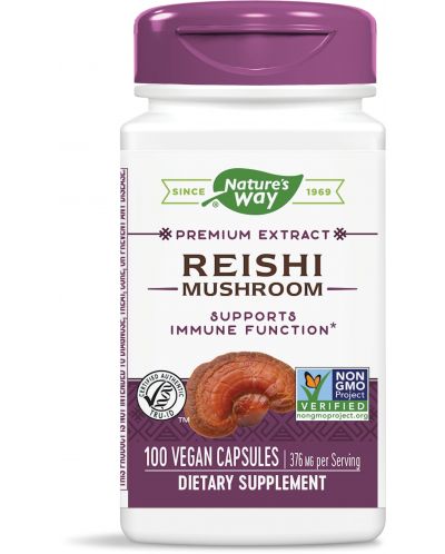 Reishi Mushroom, 188 mg, 100 капсули, Nature's Way - 1