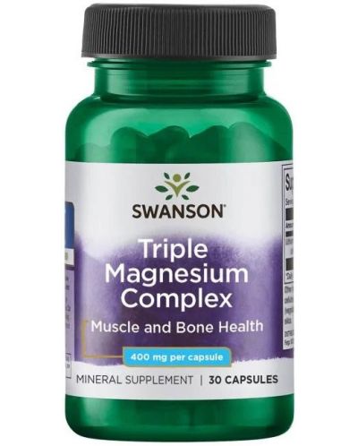 Triple Magnesium Complex, 400 mg, 30 капсули, Swanson - 1