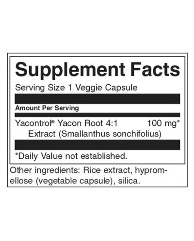 Yacon Root Extract, 100 mg, 90 капсули, Swanson - 2