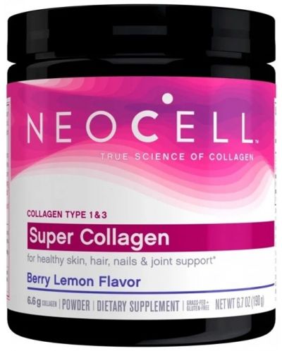 Super Collagen Type 1 & 3, Berry Lemon, 190 g, NeoCell - 1