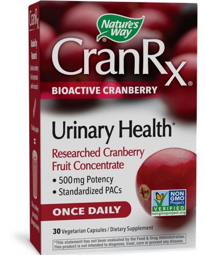 CranRx Червена боровинка, 500 mg, 30 капсули, Nature’s Way - 1