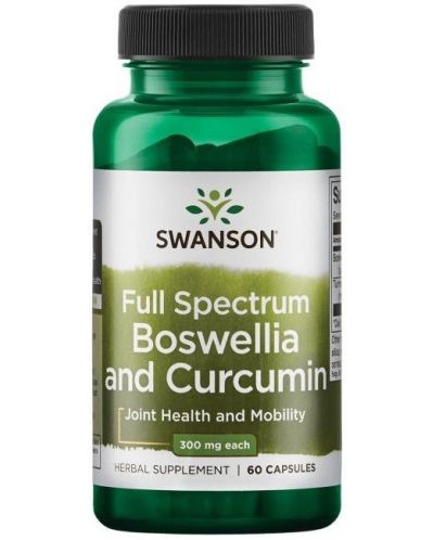 Full Spectrum Boswellia and Curcumin, 60 капсули, Swanson - 1
