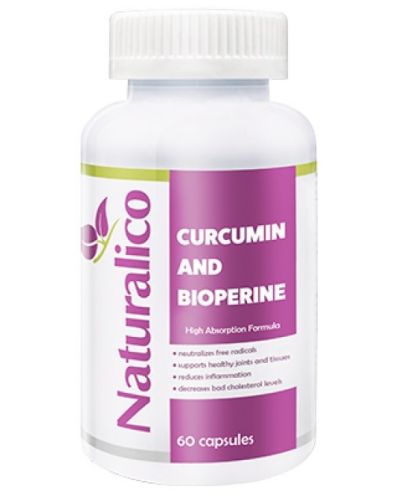 Curcumin and Bioperine, 60 капсули, Naturalico - 1