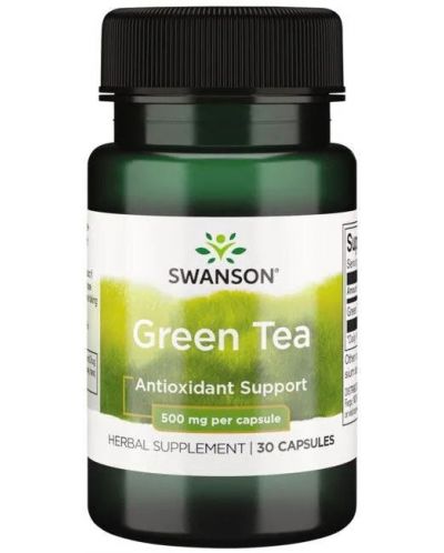 Green Tea, 500 mg, 30 капсули, Swanson - 1