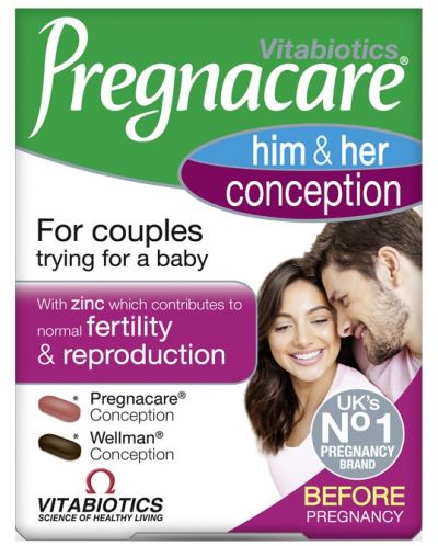 Pregnacare Him & Her Conception, 60 таблетки, Vitabiotics - 1