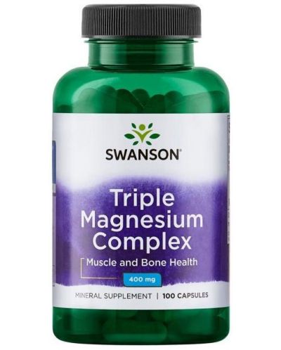 Triple Magnesium Complex, 400 mg, 100 капсули, Swanson - 1