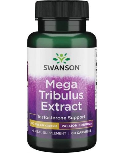Mega Tribulus Extract, 250 mg, 60 капсули, Swanson - 1