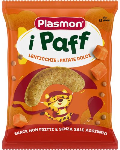 Хрупанки Plasmon - Paff, леща и сладки картофи, 15 g - 1