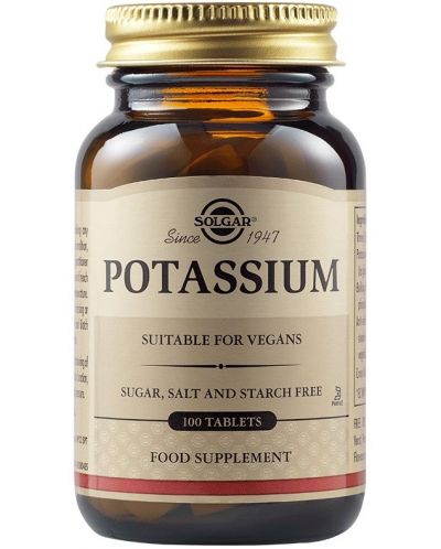 Potassium, 99 mg, 100 таблетки, Solgar - 1