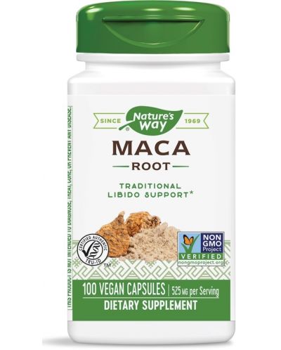 Maca root, 525 mg, 100 капсули, Nature’s Way - 1