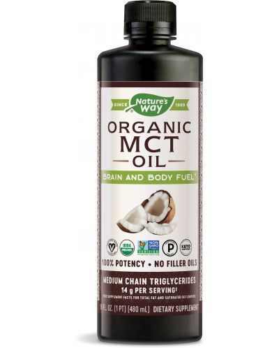 Organic MCT Oil, 480 ml, Nature's Way - 1