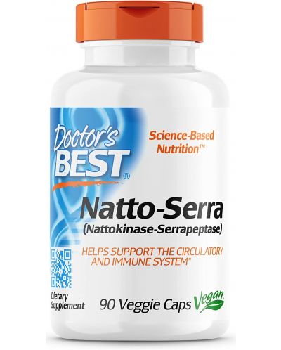 Natto-Serra, 90 капсули, Doctor's Best - 1