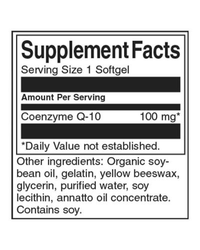 CoQ10, 100 mg, 50 меки капсули, Swanson - 2