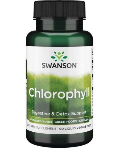 Chlorophyll, 50 mg, 90 растителни капсули, Swanson - 1