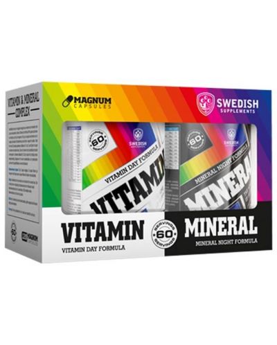 Vitamin Day Formula & Mineral Night Formula, 2 x 60 капсули, Swedish Supplements - 1
