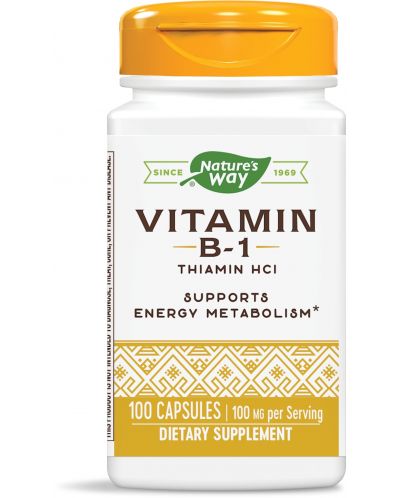Vitamin B-1, 100 капсули, Nature's Way - 1