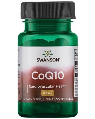 CoQ10, 100 mg, 50 меки капсули, Swanson - 1