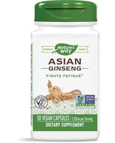 Asian Ginseng, 560 mg, 50 капсули, Nature's Way - 1