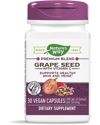 Grape Seed with Vitamin C, 30 капсули, Nature's Way - 1