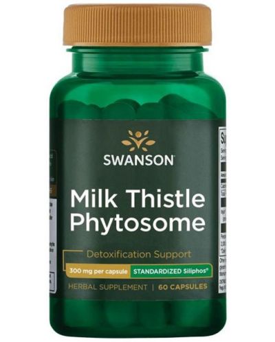 Milk Thistle Phytosome, 300 mg, 60 капсули, Swanson - 1
