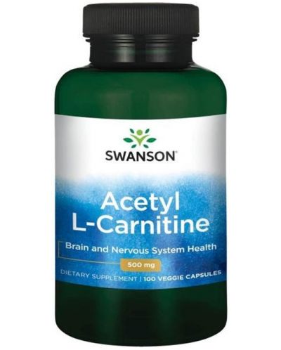 Acetyl L-Carnitine, 500 mg, 100 капсули, Swanson - 1