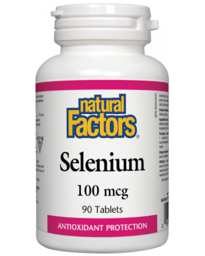 Selenium, 100 mcg, 90 таблетки, Natural Factors - 1
