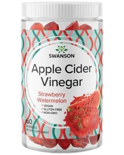 Apple Cider Vinegar, 60 дъвчащи таблетки, Swanson - 1