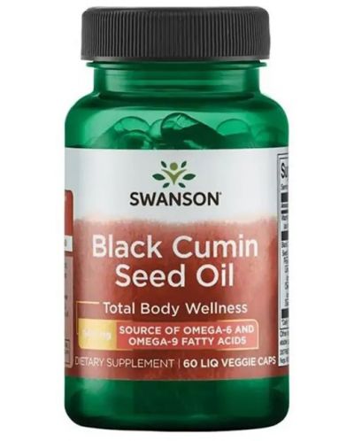 Black Cumin Seed Oil, 500 mg, 60 капсули, Swanson - 1