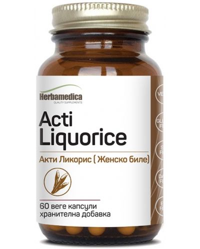 Acti Liquorice, 400 mg, 60 веге капсули, Herbamedica - 1